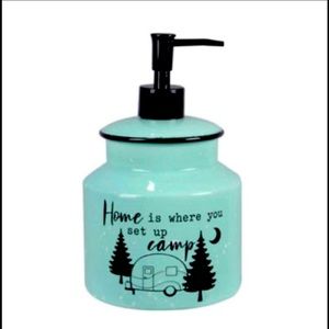 Goin Camping Ceramic Soap/Lotion Dispenser . Brand new !